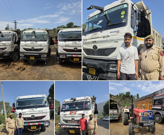 'Four vehicles involved in illegal mining and transport, seized in Tikri by Udhampur Police'